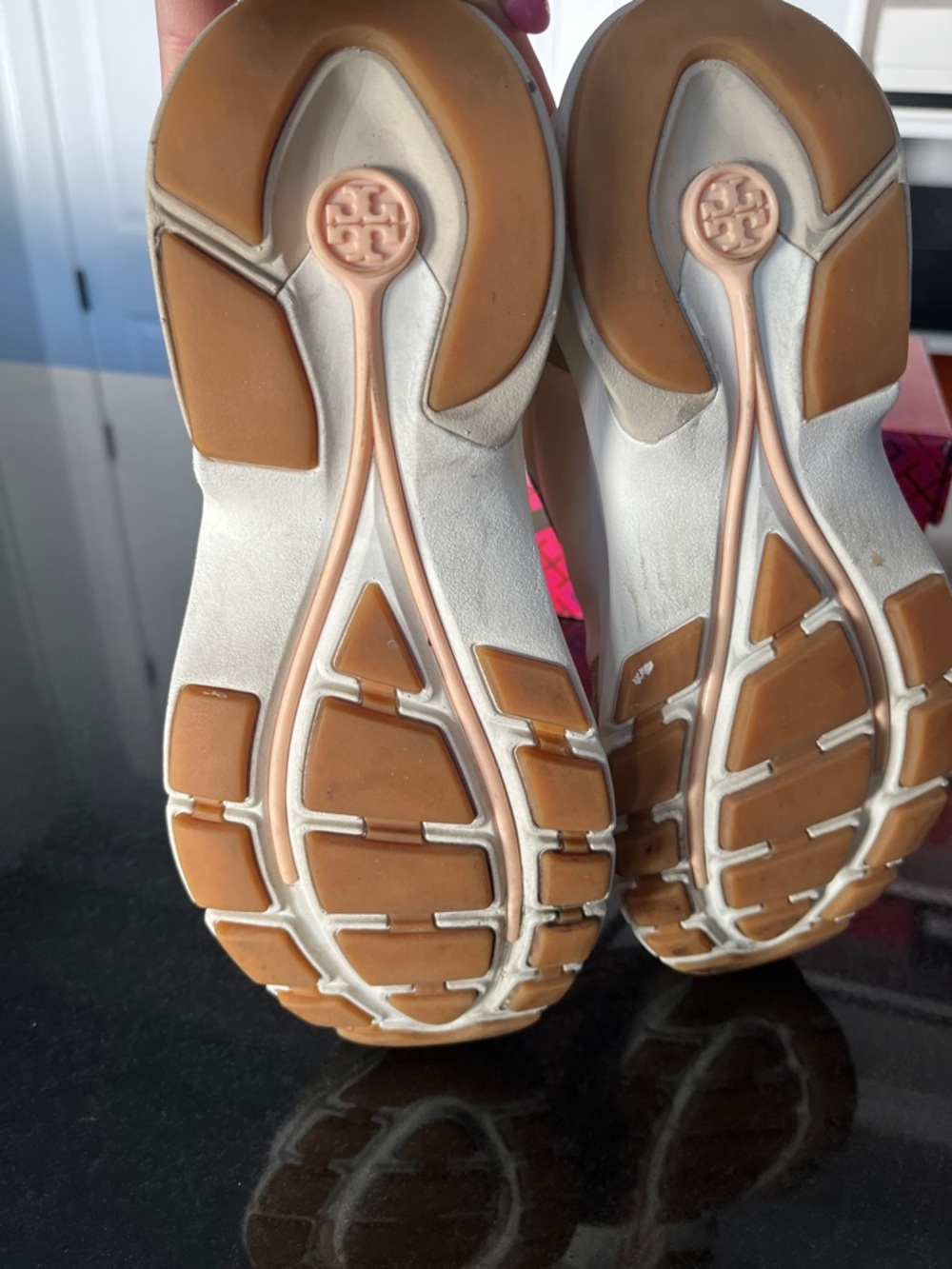 Tory Burch French Pearl  Good Luck Sneakers Sz-7 - Picture 6 of 11